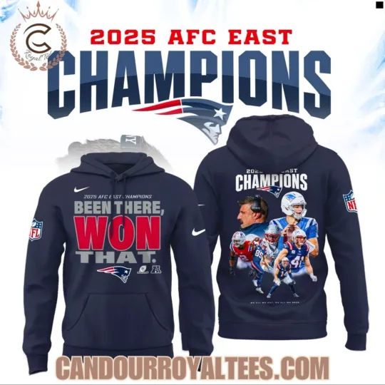 Discover New England Patriot 2025 AFC East Division Champions 3D Hoodie