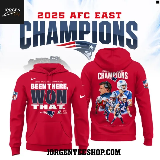 Discover New England Patriot 2025 AFC East Division Champions 3D Hoodie