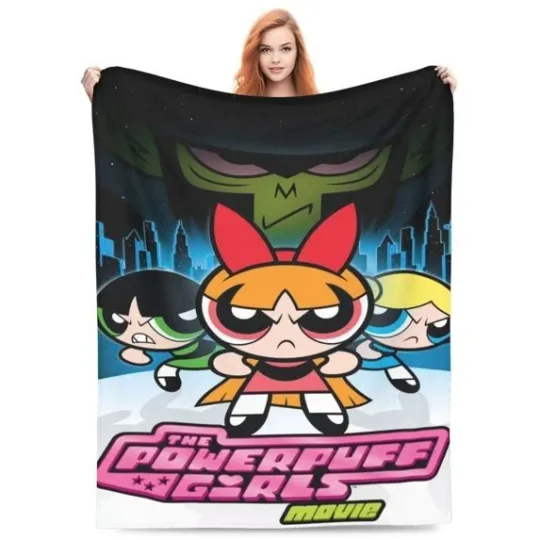 The Powerpuff Girls Movie Poster Fleece Blanket, Idea Gift