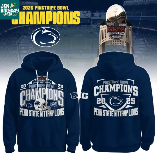 Discover PSU 2025 Pinstripe Champions 3D Hoodie All Over Print