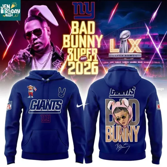Discover New York x Bad Bunny 3D Hoodie Super Bowl 2025-2026