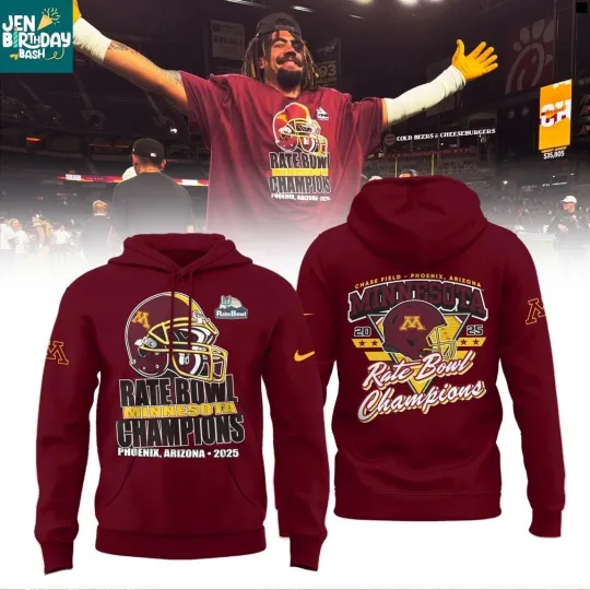 Discover Minnesota Rate Bowl Champs 2025 3D Hoodie