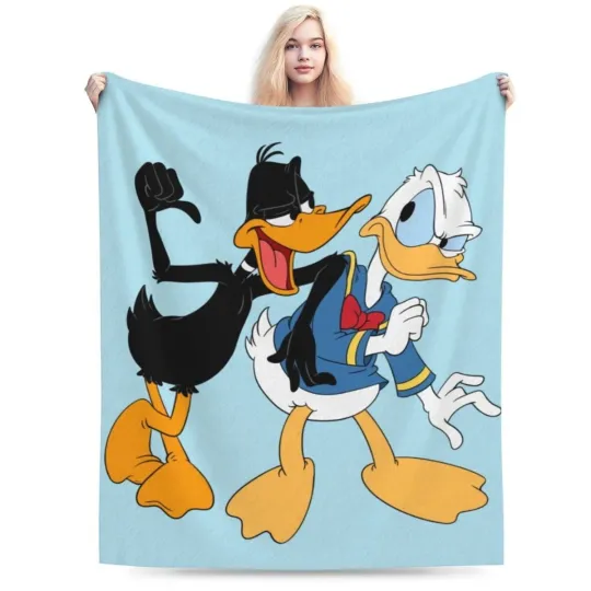 Discover Daffy Duck With Donald's Duck Cartoon Cartoon Movie Fleece Blanket