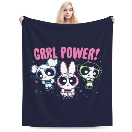 The Powerpuff Girls Grrl Power Fleece Blanket, Idea Gift