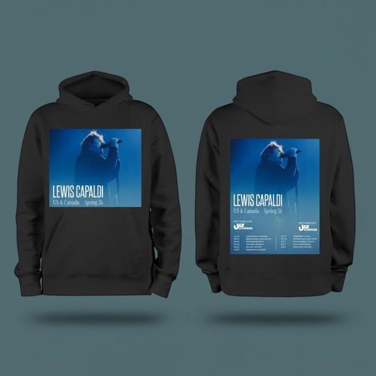Discover Vintage Lewis Capaldi Unveils 2026 Tour Hoodie, Music Tops Band World Tour 2026 Shirt, Fan Inspired Tour Dates Tee Top, Gift for Music Fan