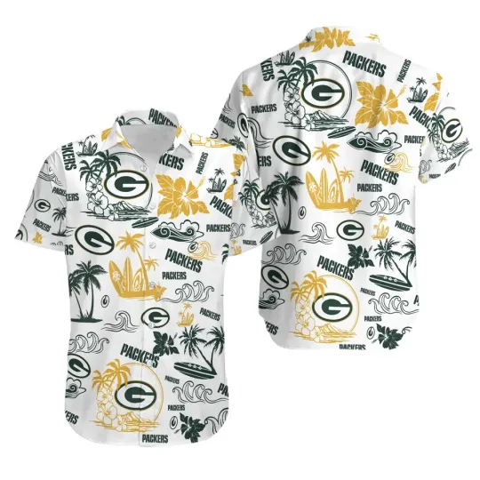Discover Green Bay Football Team Packerss Hawaiian Shirt Button Down Unisex Adults