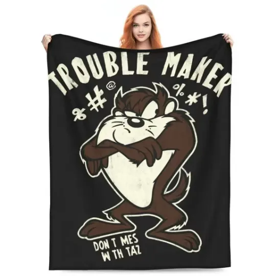 Funny Quote Looney Tunes Cartoons Fleece Blanket Gift All Season For Fans