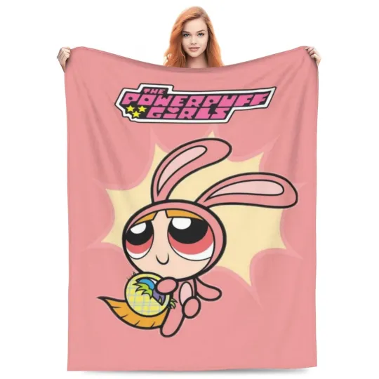 The Powerpuff Girls Bunny Blossom Fleece Blanket, Idea Gift