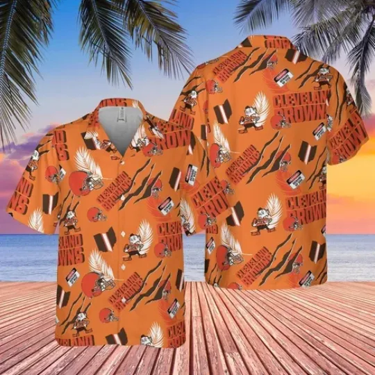 Discover Cleveland Football Team Brownss Hawaiian Shirt