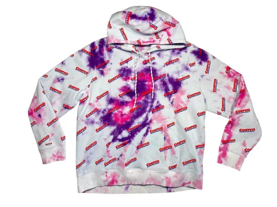 Discover COSTCO WHOLESALE Warm Purple/Pink TIE-DYE EMPLOYEE HOODIE Sweatshirt Men's L/XL