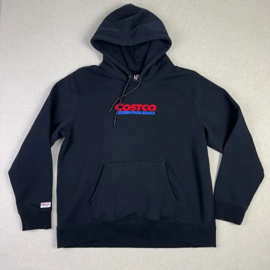 Discover Kirkland Signature Costco Wholesale Logo Hoodie Black Streetwear Men’s XL