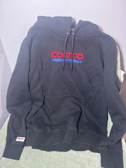 Discover Costco Wholesale Kirkland Adult Embroidered Spellout Pullover Hoodie Mens Small