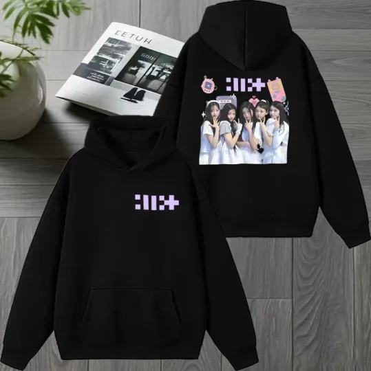Discover 2025 Korea ILLIT Kpop Band New Album Double Sided Hoodie