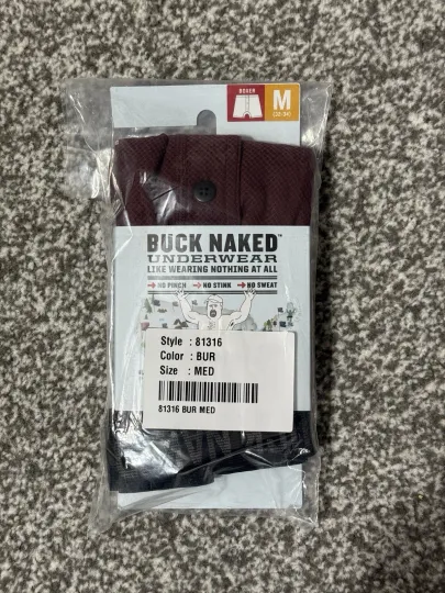 Discover Duluth Trading Co Men's Buck Naked Boxer Underwear Burgundy Size M