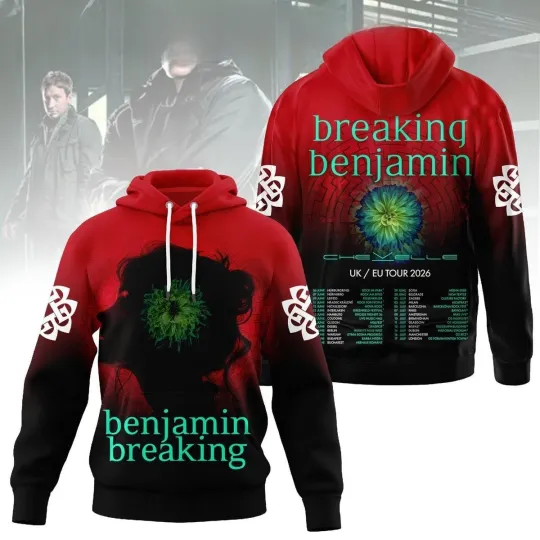 Discover Breaking Benjamin UK EU Tour 2026 Hoodie