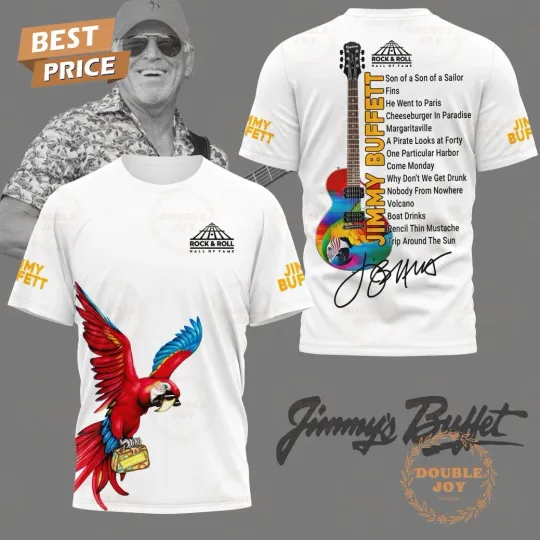 Discover Jimmy's Buffet Rock & Roll Hall of Fame White T-Shirt