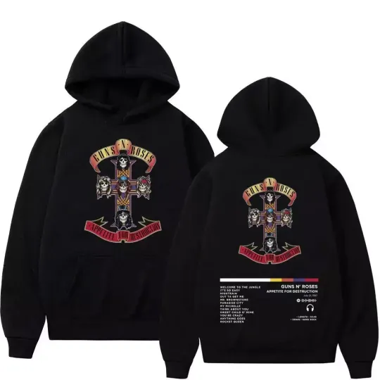 Discover Guns N Roses Appetite for Destruction Double Sided Hoodie for Rock Lovers