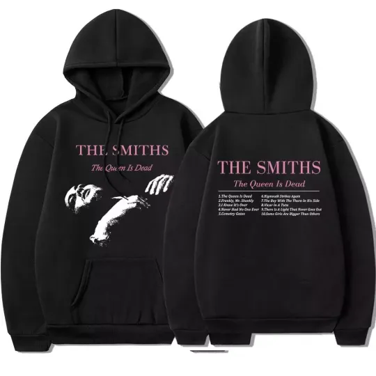 Discover Double Sided Hoodie The Smiths The Queen Is Dead 1980s Rock Band Graphic Hoodie