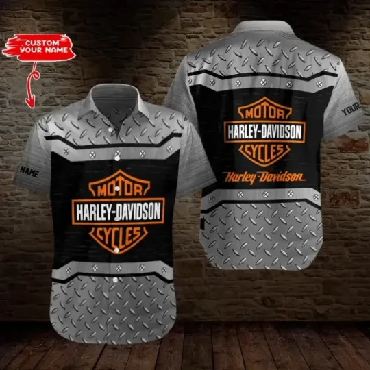Discover Harley Motor Racing Davidson Casual Button Down Shirt Unisex Adults