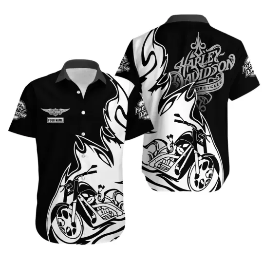 Discover Harley Motor Racing Davidson Casual Button Down Shirt Unisex Adults
