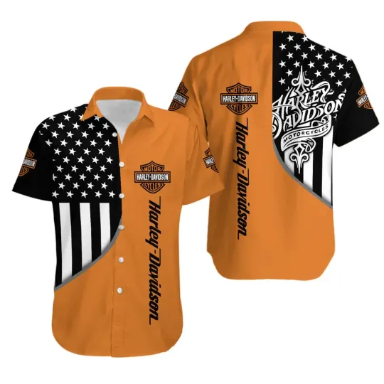 Discover Harley Motor Racing Davidson Casual Button Down Shirt Unisex Adults