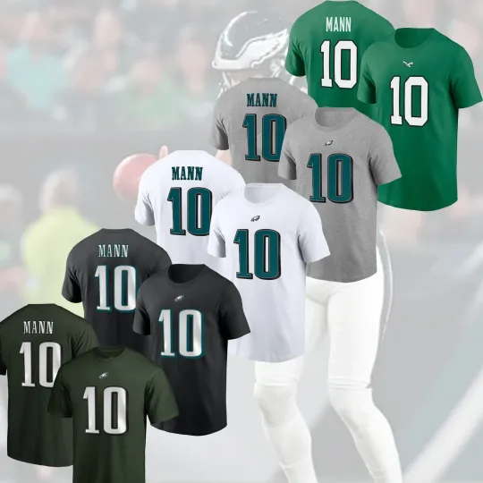 Discover Braden Mann #10 Philadelphia Football 2025 Name & Number Fan Gifts