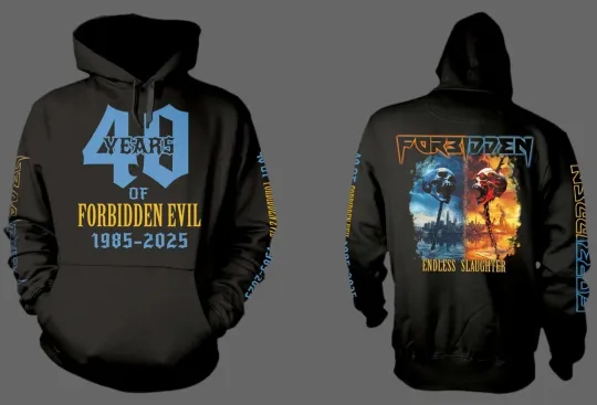 Discover Forbidden Band 40 Years of Twisted Evil 3D Hoodie for Fans