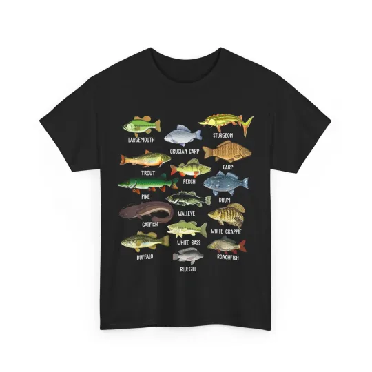 Discover Fishing Types Of Freshwater Fishing Lovers Fisherman T-Shirt