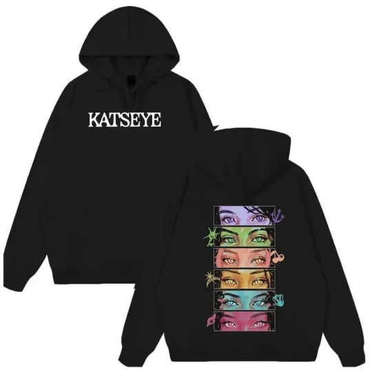 Discover Katseye Kpop Graphics Double Sided Hoodie Unisex