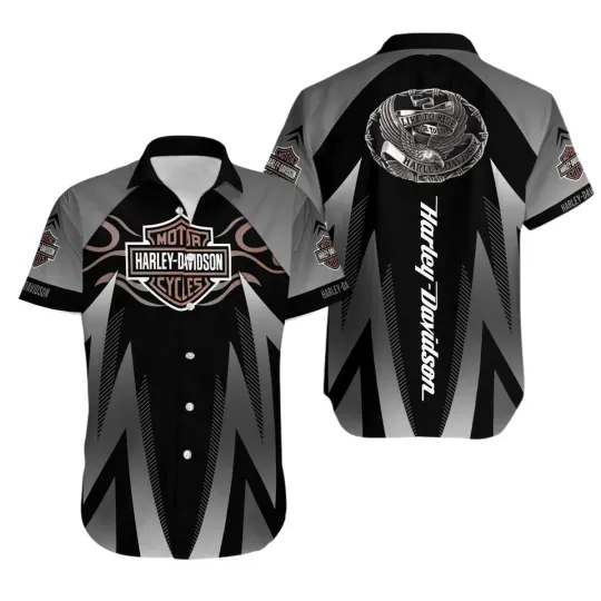 Discover Harley Motor Racing Davidson Casual Button Down Shirt Unisex Adults