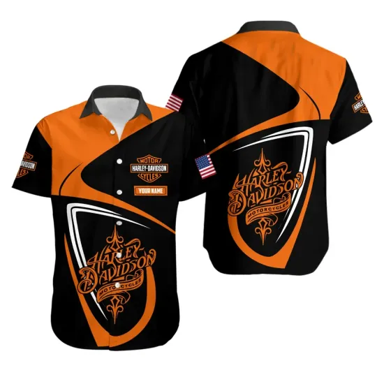 Harley Motor Racing Davidson Casual Button Down Shirt Unisex Adults