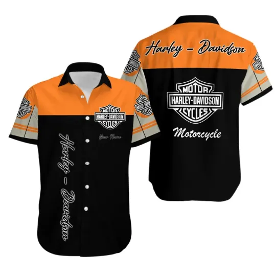 Discover Personalized Harley Motor Racing Davidson Casual Button Down Shirt Unisex Adults