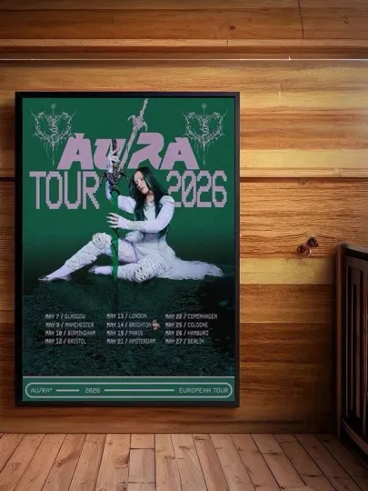Discover Aurora Tour 2026 Poster Print European Dates Music Wall Art