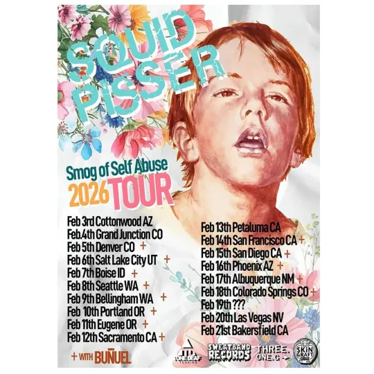 Discover Squid Pisser Smog Of Self Abuse Tour Concert Poster 2026