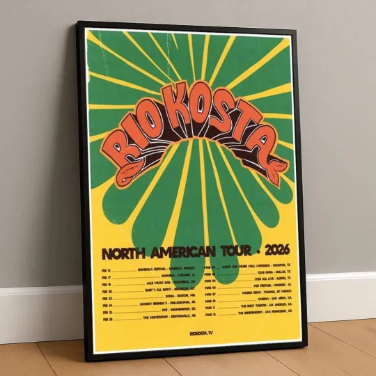 Discover Rio Kosta North American Tour 2026 Poster Home Decor, Wall Art, Fan Gift
