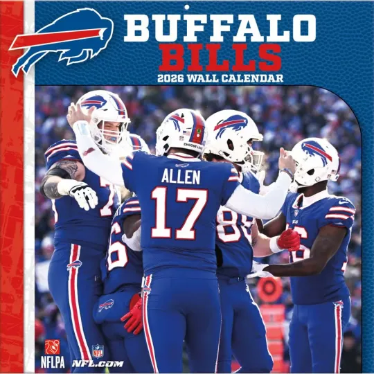 Discover Turner Licensing,  football Buffalo Bills 2026 Wall Calendar, 12'' X 12'', 12-Month C