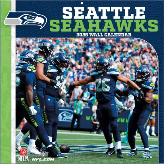Discover Turner Licensing,  football Seattle Seahawks 2026 Wall Calendar, 12'' X 12'', 12-Mont