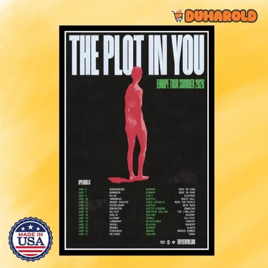 Discover NEW The Plot In You Europe Summer Tour 2026 Limited Poster Home Decor, Wall Art