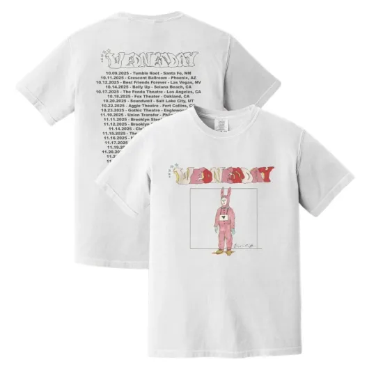 Discover Wednesday Band Tour 2025 Double Sided T-Shirt