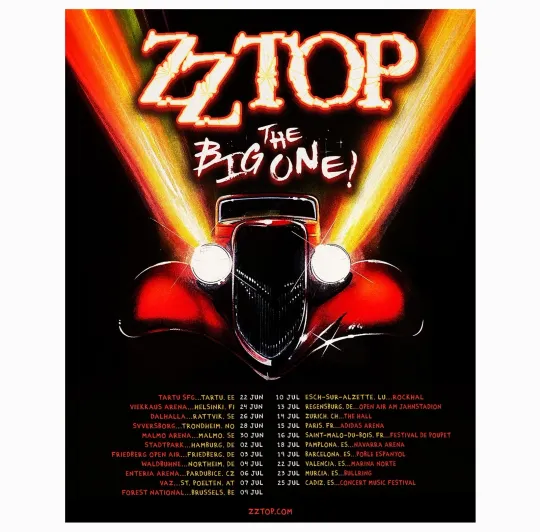 Discover NEW!!!ZZ Top Brings The Big One Tour 2026 Poster