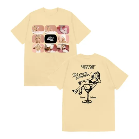 Discover Sabrina Carpenter Short n' Sweet 2025 Tour T-shirt