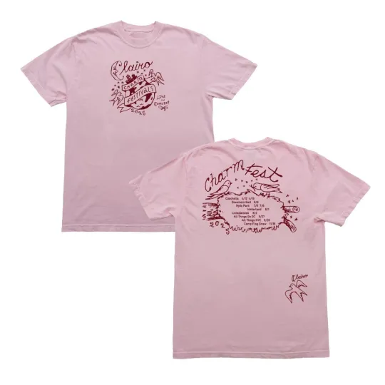 Discover Clairo Charm Fest Camp Flog Gnaw 2025 Unisex Double Sided T-Shirt