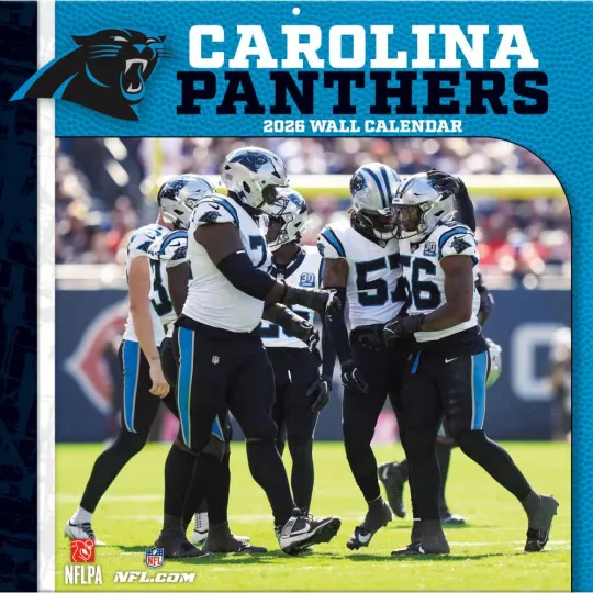 Discover Turner Licensing,  football Carolina Panthers 2026 Wall Calendar, 12'' X 12'', 12-Mon