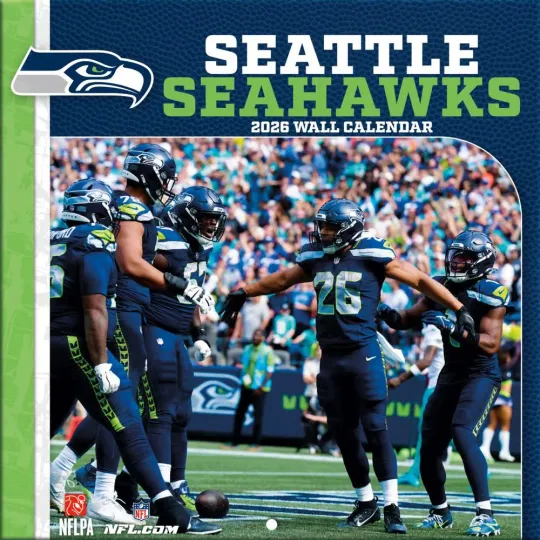 Discover Turner Licensing,  football Seattle Seahawks 2026 Mini Wall Calendar, 7'' X 7'', 12-M
