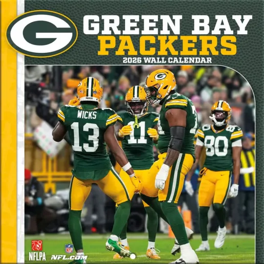 Discover Turner Licensing,  football Green Bay Packers 2026 Mini Wall Calendar, 7'' X 7'', 12-
