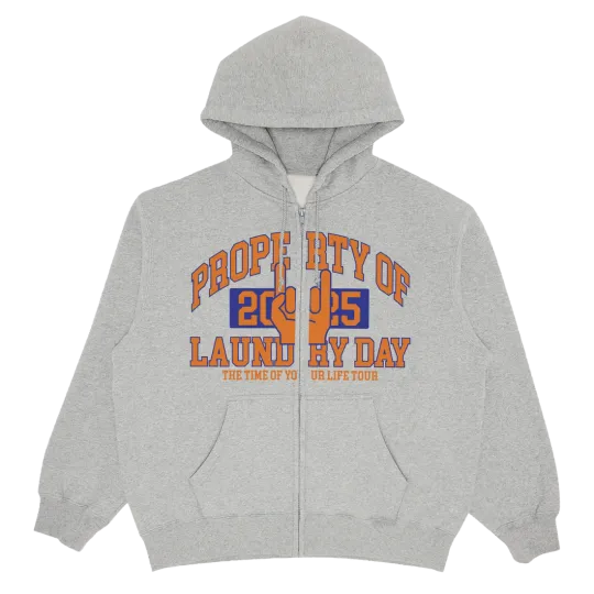 Discover Laundry Day Band Time Of Your Life Tour 2025 Double Sided Zip Hoodie