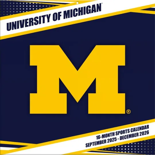 Discover Michigan Wolverines 2026 Wall Calendar