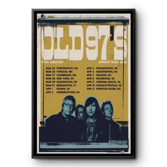 Discover Dld97s Spring Tour 2026 Poster Indie Rock Concert Wall Art Print