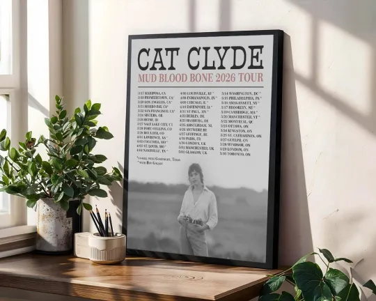 Discover Cat Clyde Mud Blood Bone 2026 Tour Poster