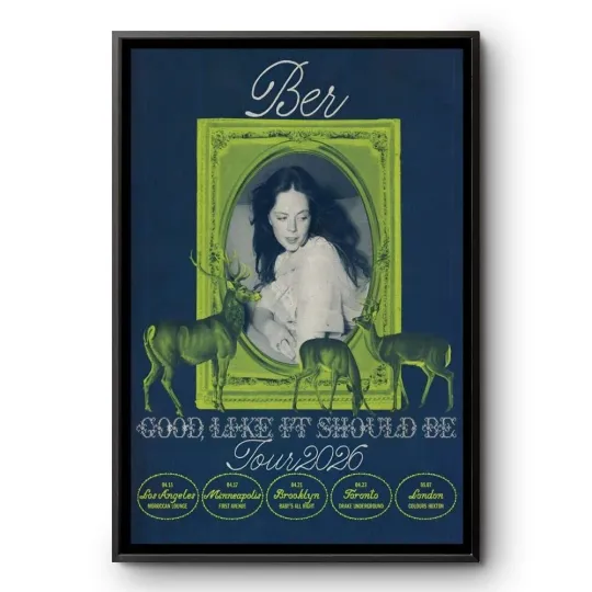 Discover Ber Good Luck It Should Be Tour 2026 Poster Indie Pop Concert Wall Art